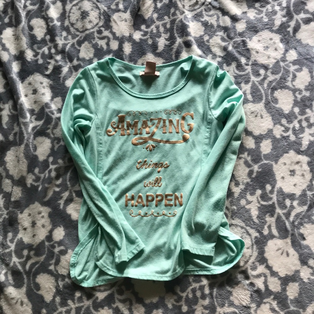 Mint green shirt